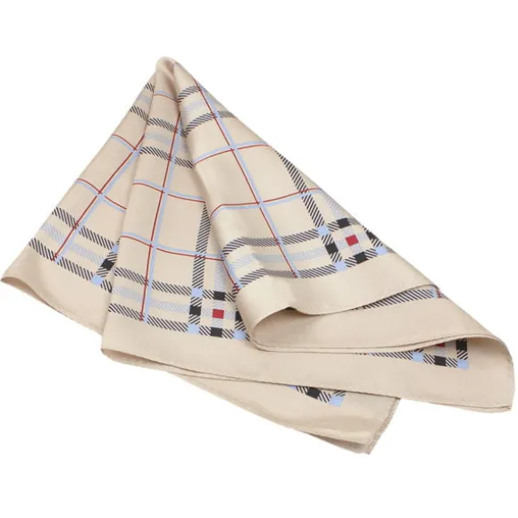 BEIGE RUUDULLINEN HUIVI 1010-31