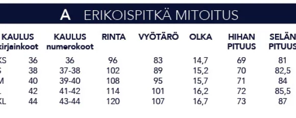 ERIKOISPITKÄ VALKOINEN KAULUSPAITA 6040-01