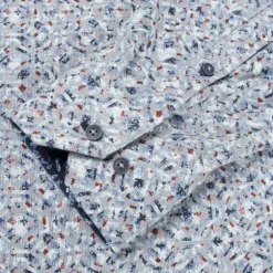 KUVIOLLINEN NAPPIKAULUSPAITA 4155-15