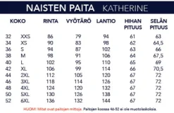 NAISTEN MUSTA PAITA 6215-92