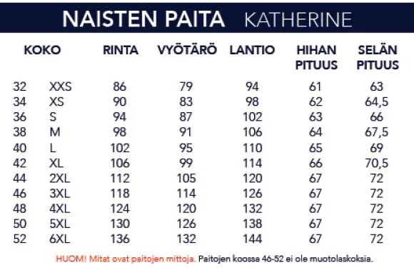 NAISTEN MUSTA PAITA 6215-92