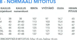 VAALEANHARMAA KAULUSPAITA 3308-10
